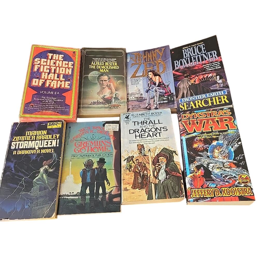 Lot of 8 Vintage Mixed Authors Fantasy Science Fiction Suspense Paperback Books